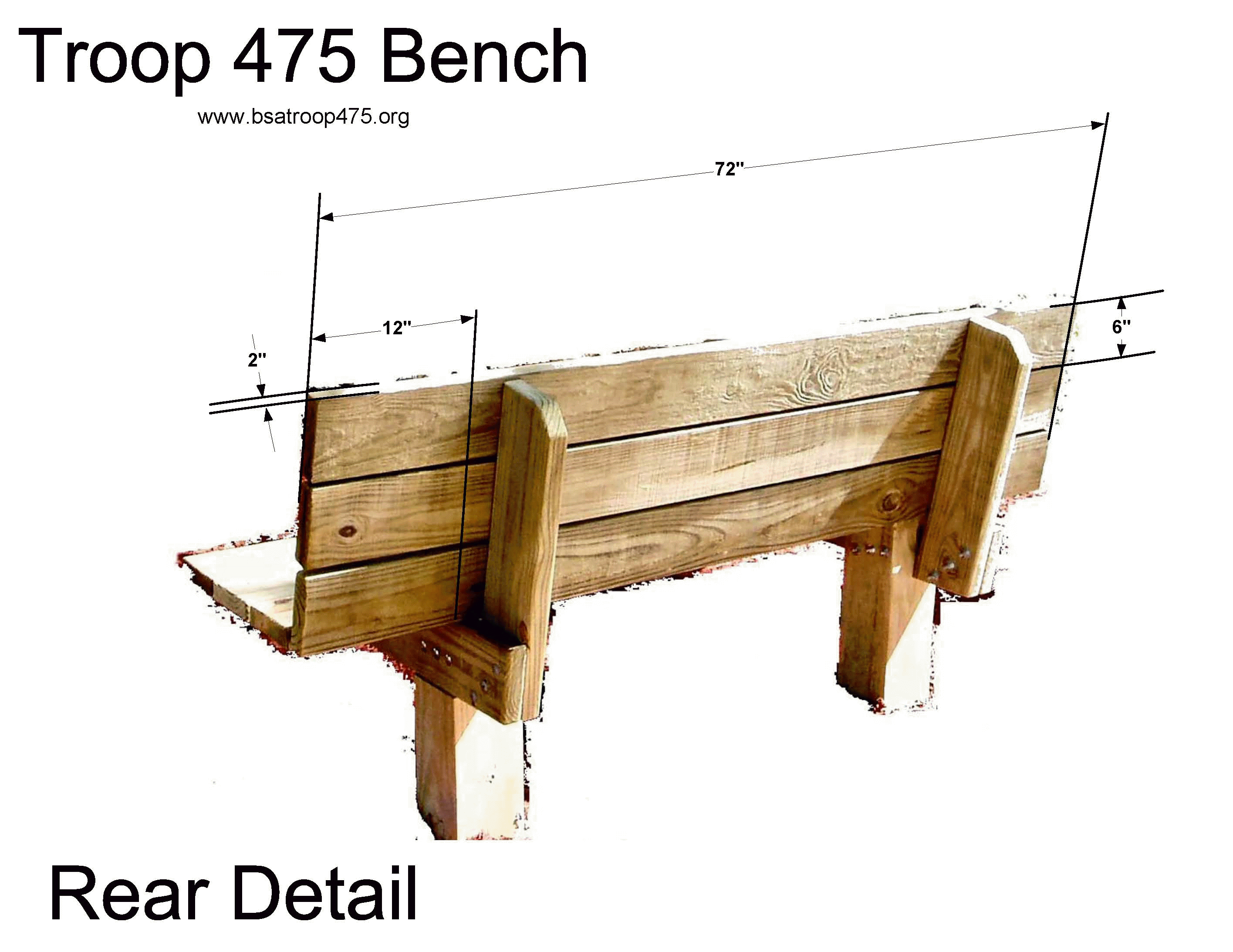 these deck benches have a sitting section and a backrest section